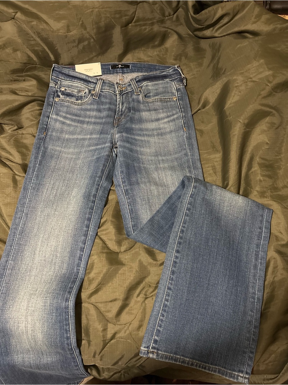 7 For All Mankind Women's Medium Wash Flare Jeans